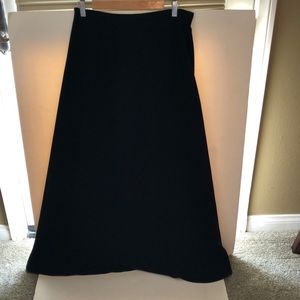 Long Elegant Legs long black skirt.